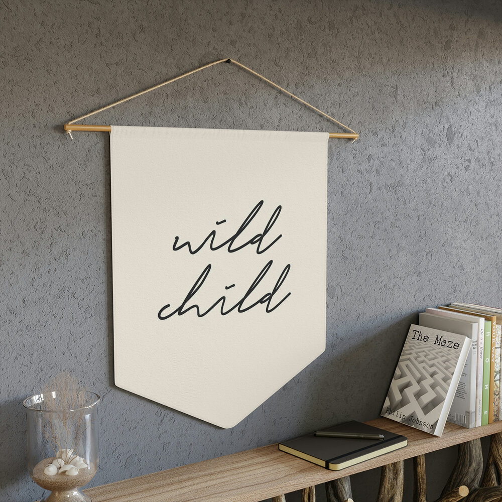 Wild Child Canvas Banner for Nursery or Kids Room, cute wall hanging for  babies & toddler room decor — Rose Lindo